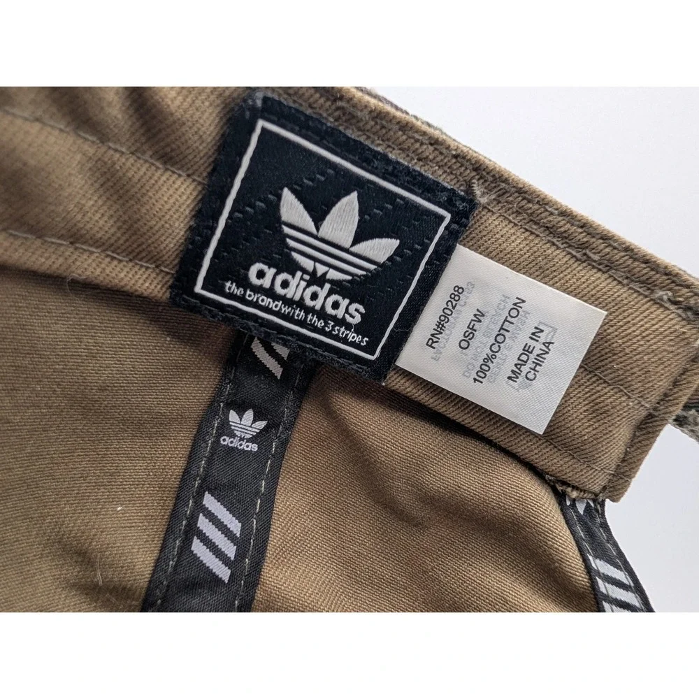 Adidas Originals Camo Trefoil Baseball Cap Green Brown Camouflage Hat OSFW